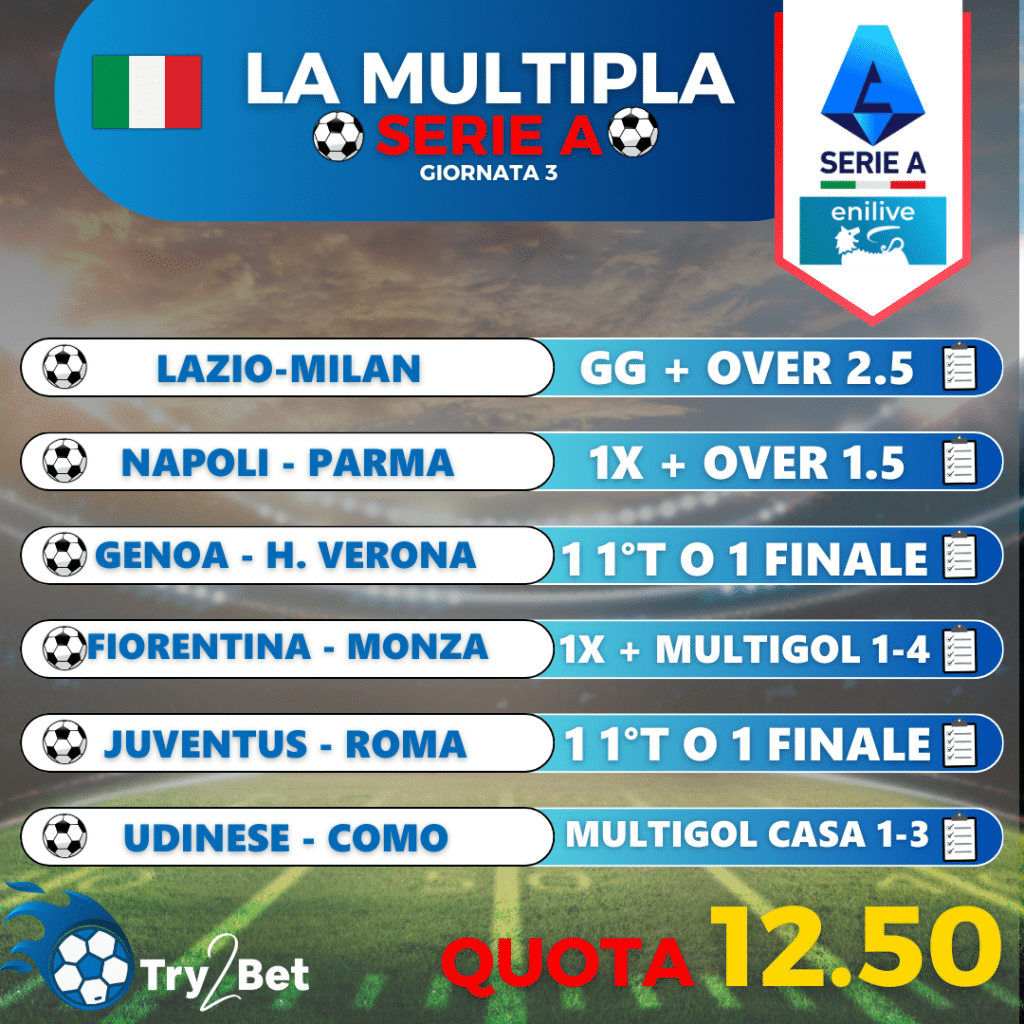 multipla 2° giornata  Serie A 2024/2025