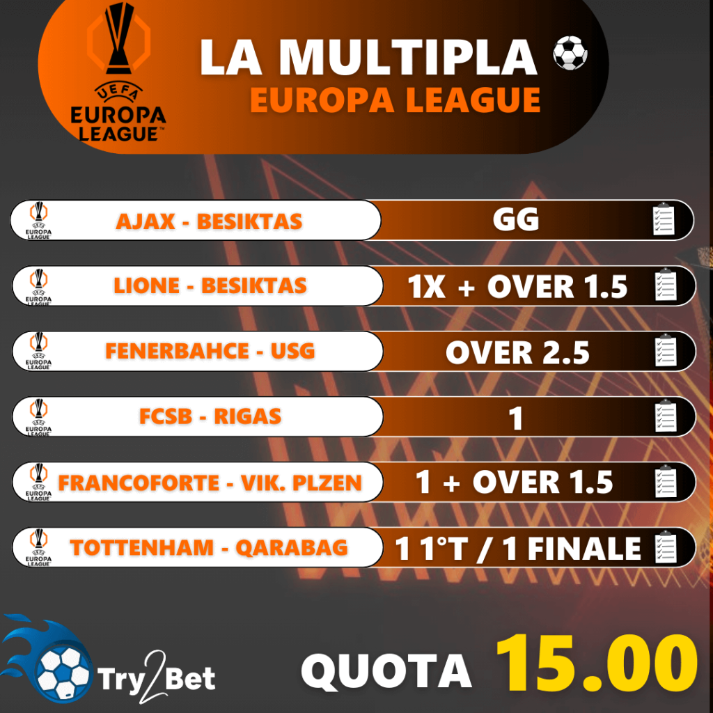 multipla europa league 26 settembre 2024