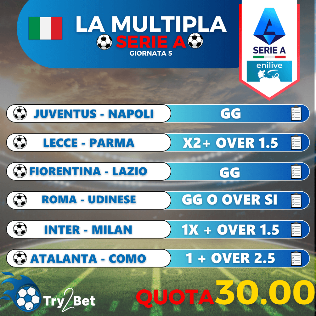 multipla serie a 2024 giornata 5