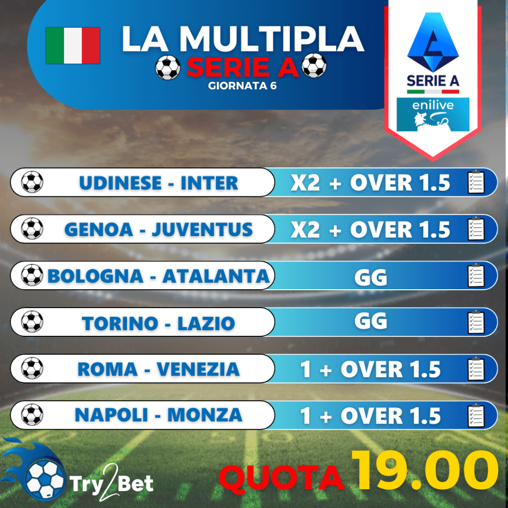multipla serie a giornata 6
