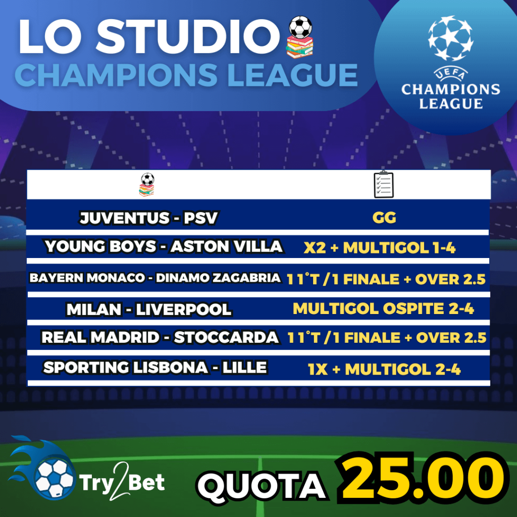 studio Champions League 17 Settembre 2024
