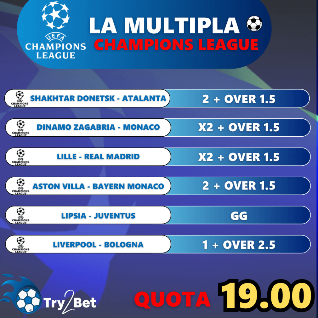 multipla champions league 02 ottobre